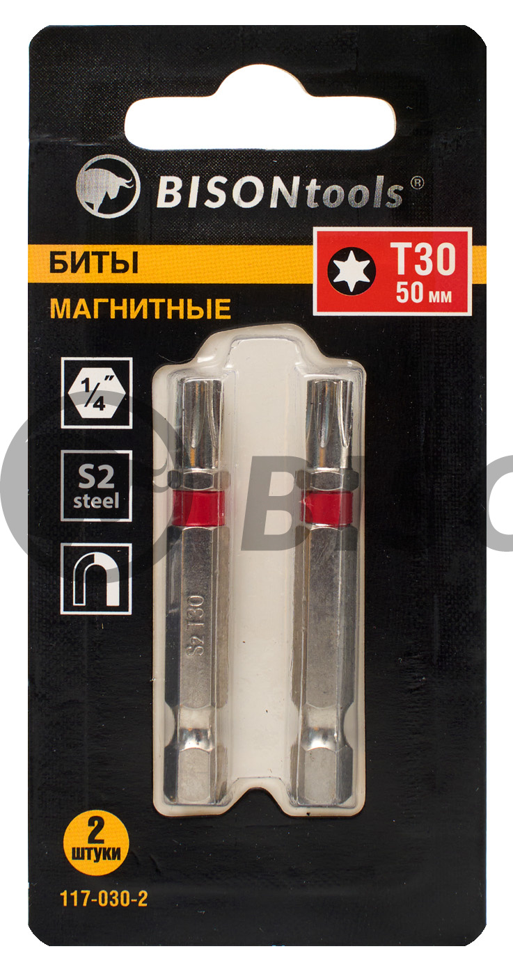 БИТЫ BisontoolsTools МАГНИТНЫЕ T-30_50мм 2шт